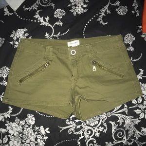 Army green shorts